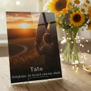 prezent dla taty szklana karta